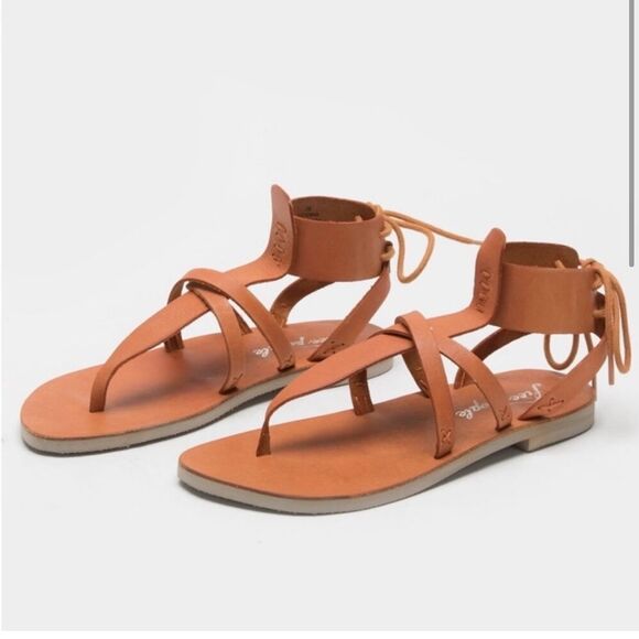 Free People Vacation Day Wrap Sandals in Natural Tan, 9.5 New - Picture 4 of 9
